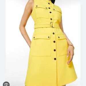 Karen Millen Yellow Sleeveless Dress